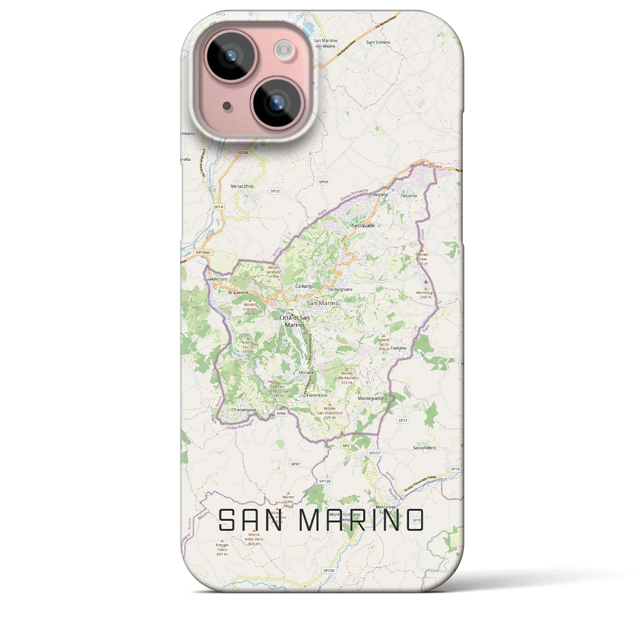 【サンマリノ】地図柄iPhoneケース(バックカバータイプ)