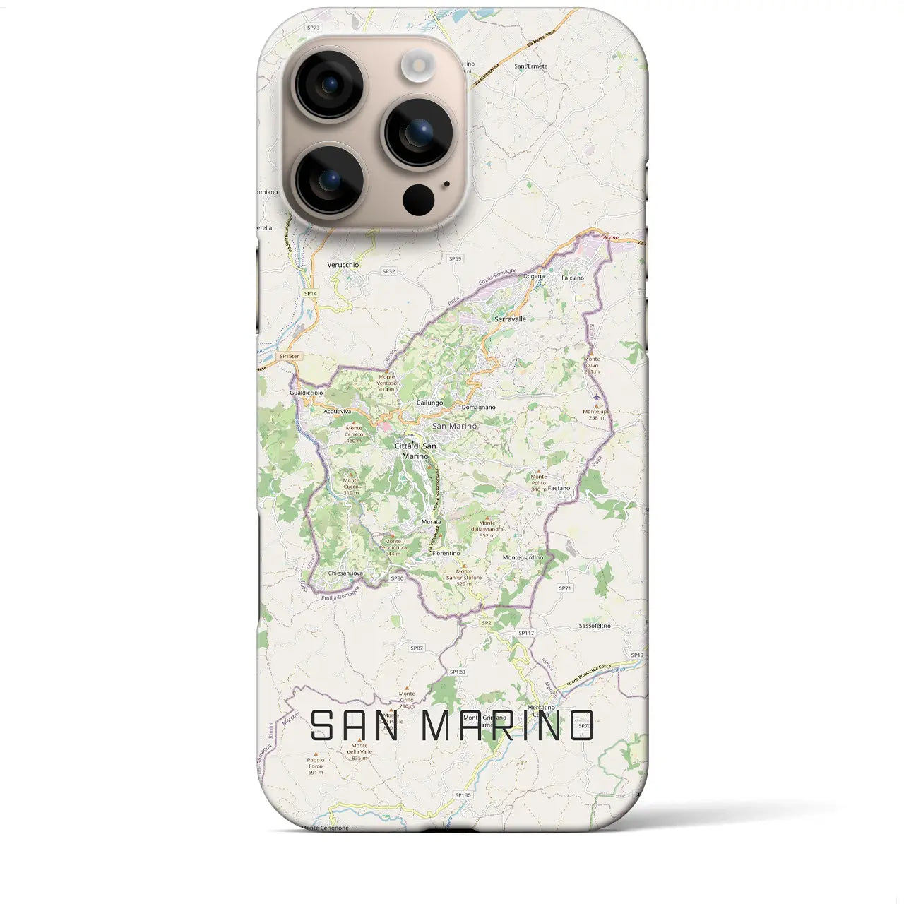 【サンマリノ】地図柄iPhoneケース(バックカバータイプ)