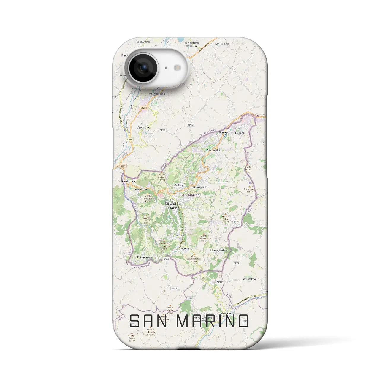 【サンマリノ】地図柄iPhoneケース(バックカバータイプ)