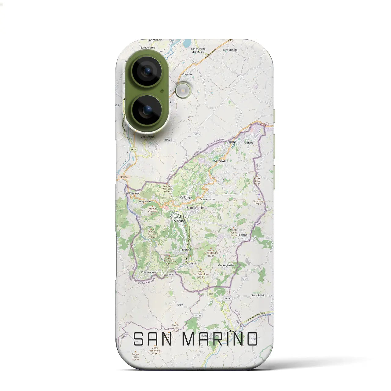 【サンマリノ】地図柄iPhoneケース(バックカバータイプ)