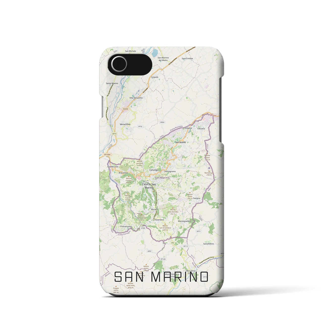 【サンマリノ】地図柄iPhoneケース(バックカバータイプ)