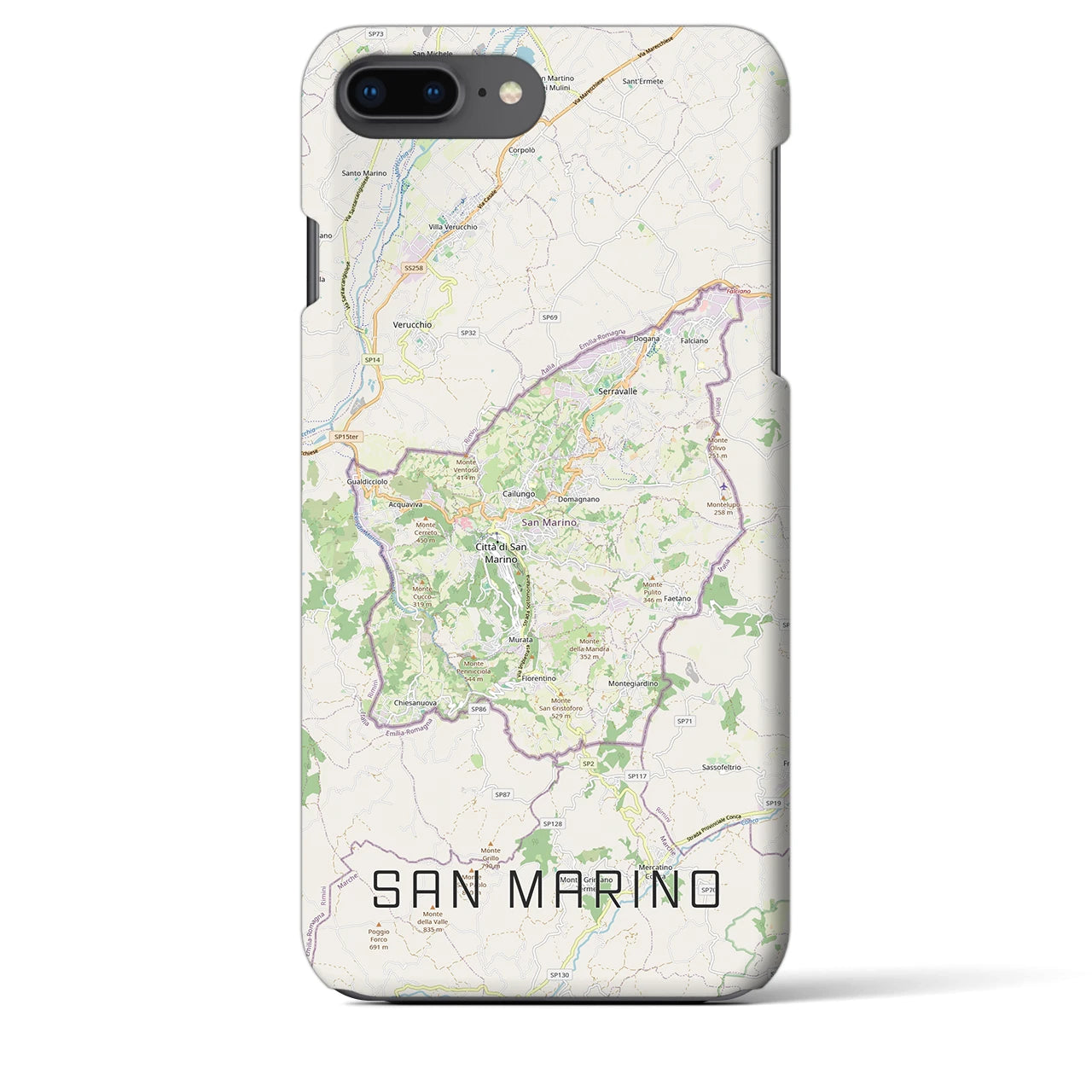 【サンマリノ】地図柄iPhoneケース(バックカバータイプ)
