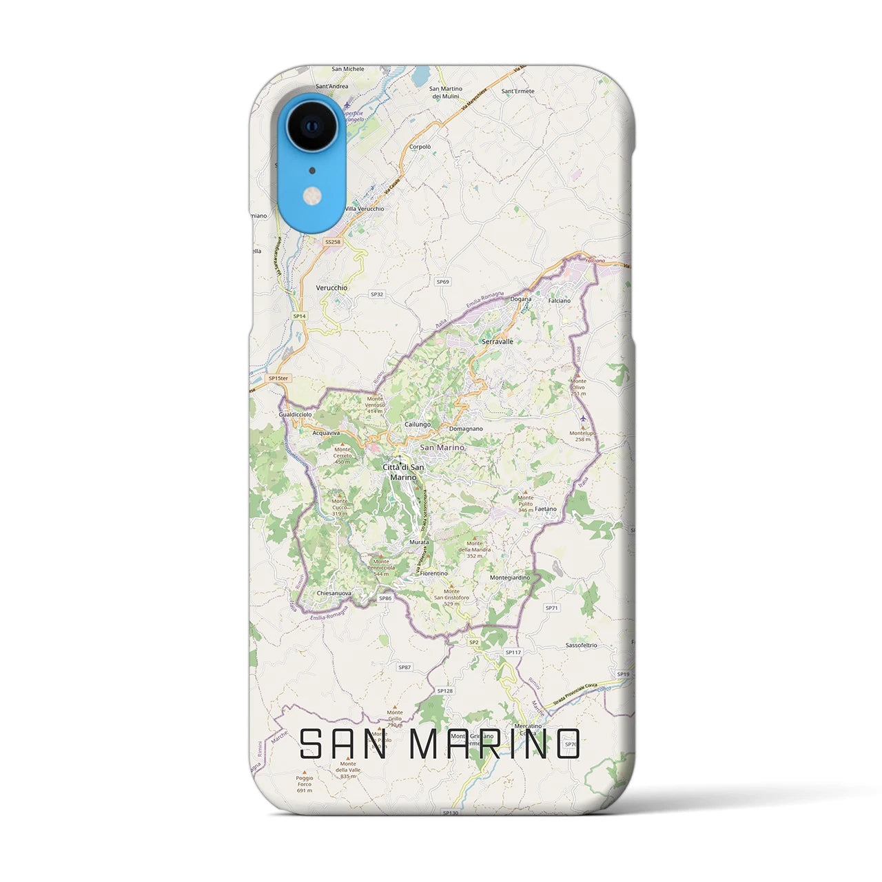 【サンマリノ】地図柄iPhoneケース(バックカバータイプ)