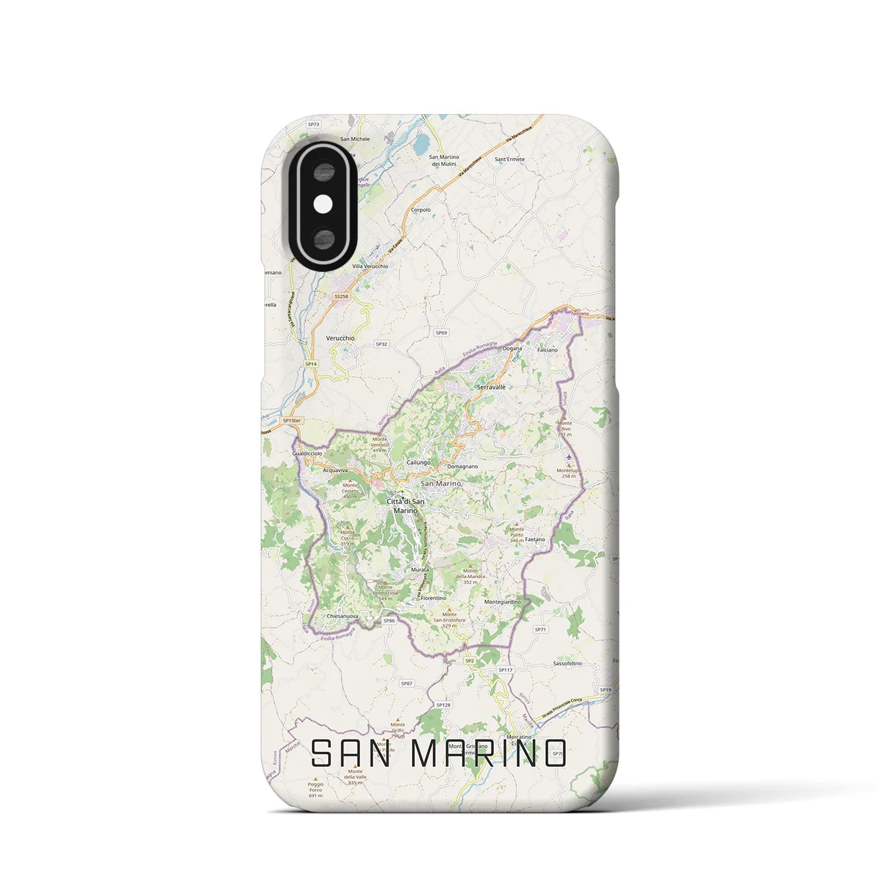 【サンマリノ】地図柄iPhoneケース(バックカバータイプ)