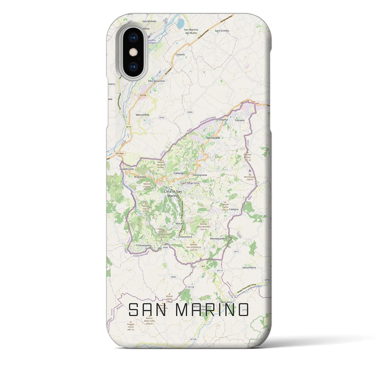 【サンマリノ】地図柄iPhoneケース(バックカバータイプ)