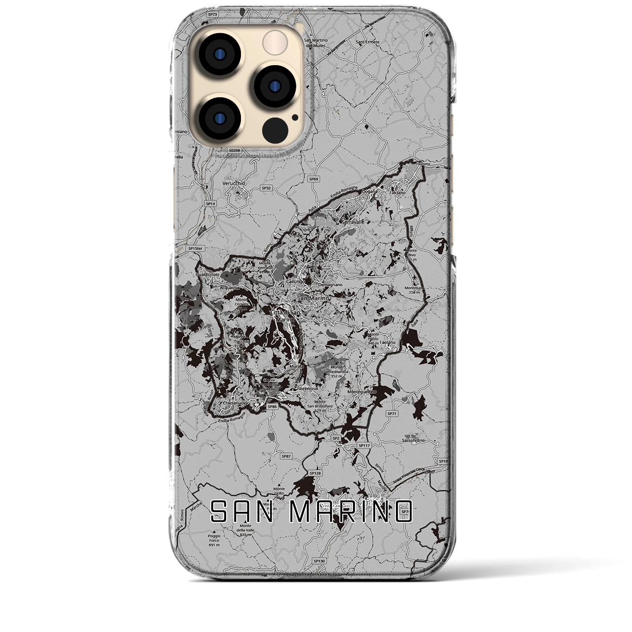 【サンマリノ】地図柄iPhoneケース(クリアタイプ)