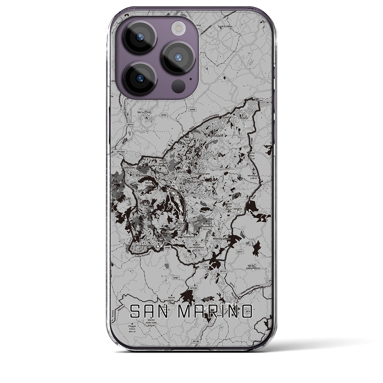 【サンマリノ】地図柄iPhoneケース(クリアタイプ)