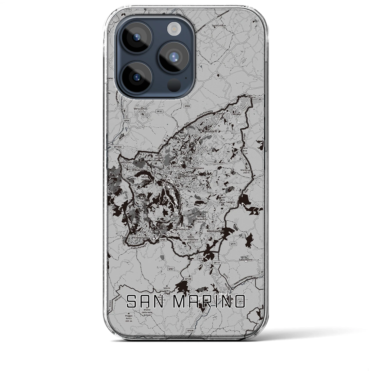 【サンマリノ】地図柄iPhoneケース(クリアタイプ)