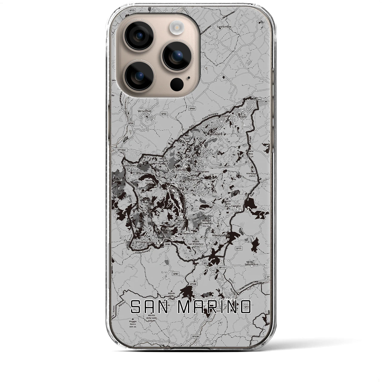【サンマリノ】地図柄iPhoneケース(クリアタイプ)