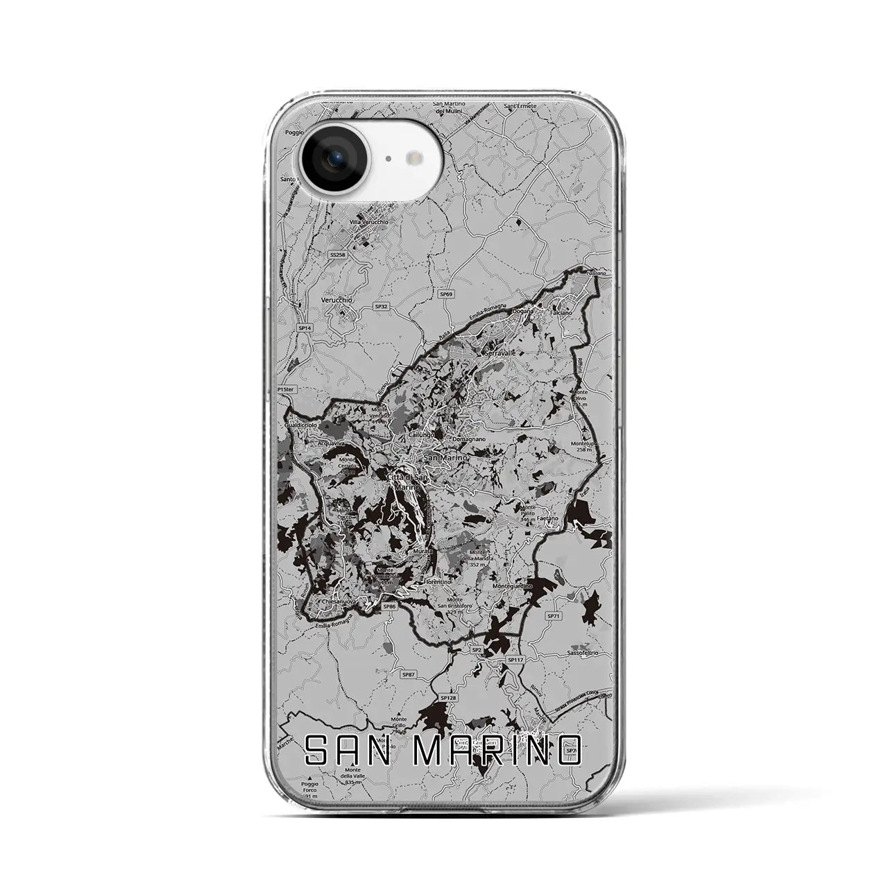 【サンマリノ】地図柄iPhoneケース(クリアタイプ)