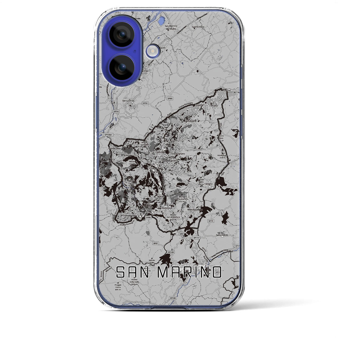 【サンマリノ】地図柄iPhoneケース(クリアタイプ)