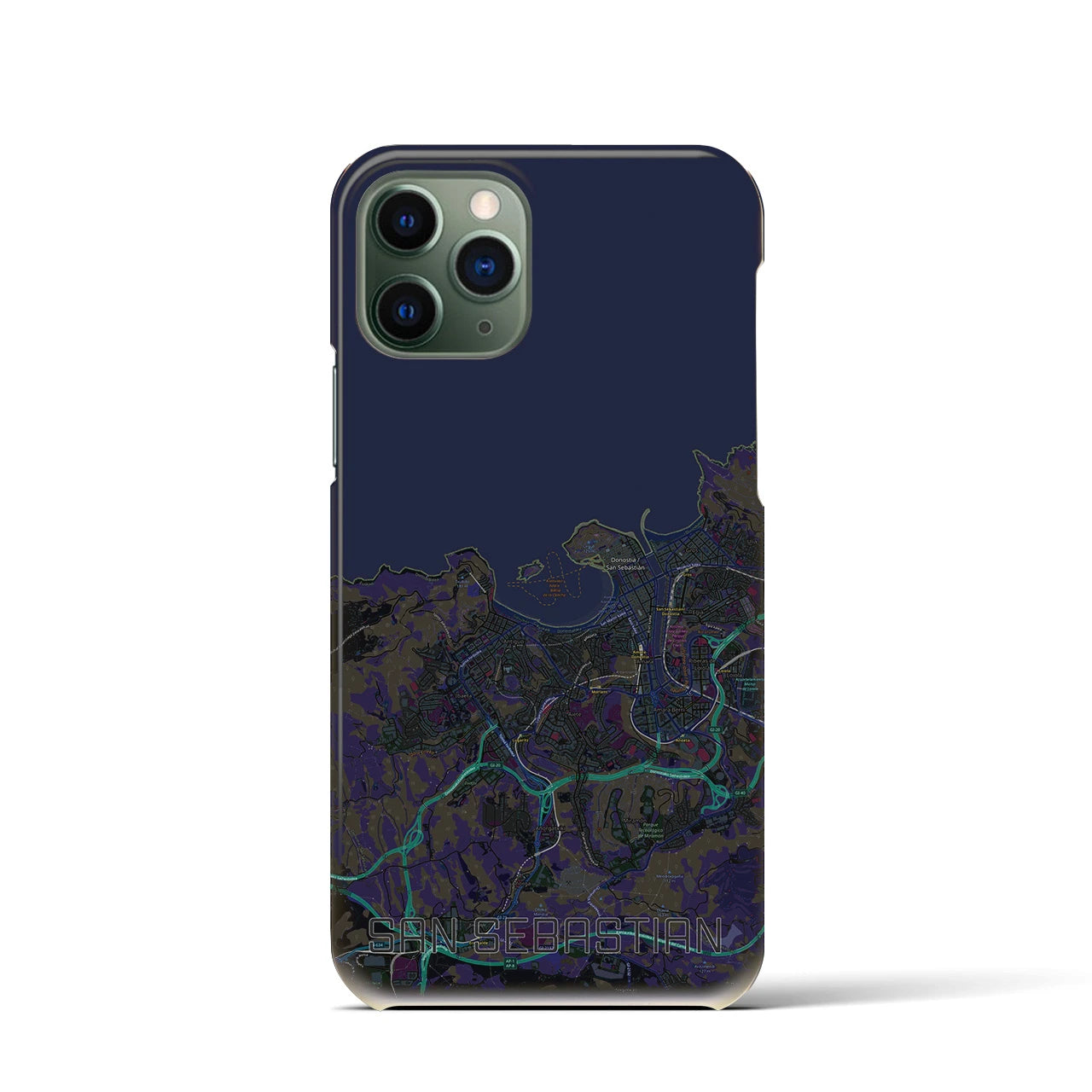 【サン・セバスティアン(スペイン)】地図柄iPhoneケース(バックカバータイプ)