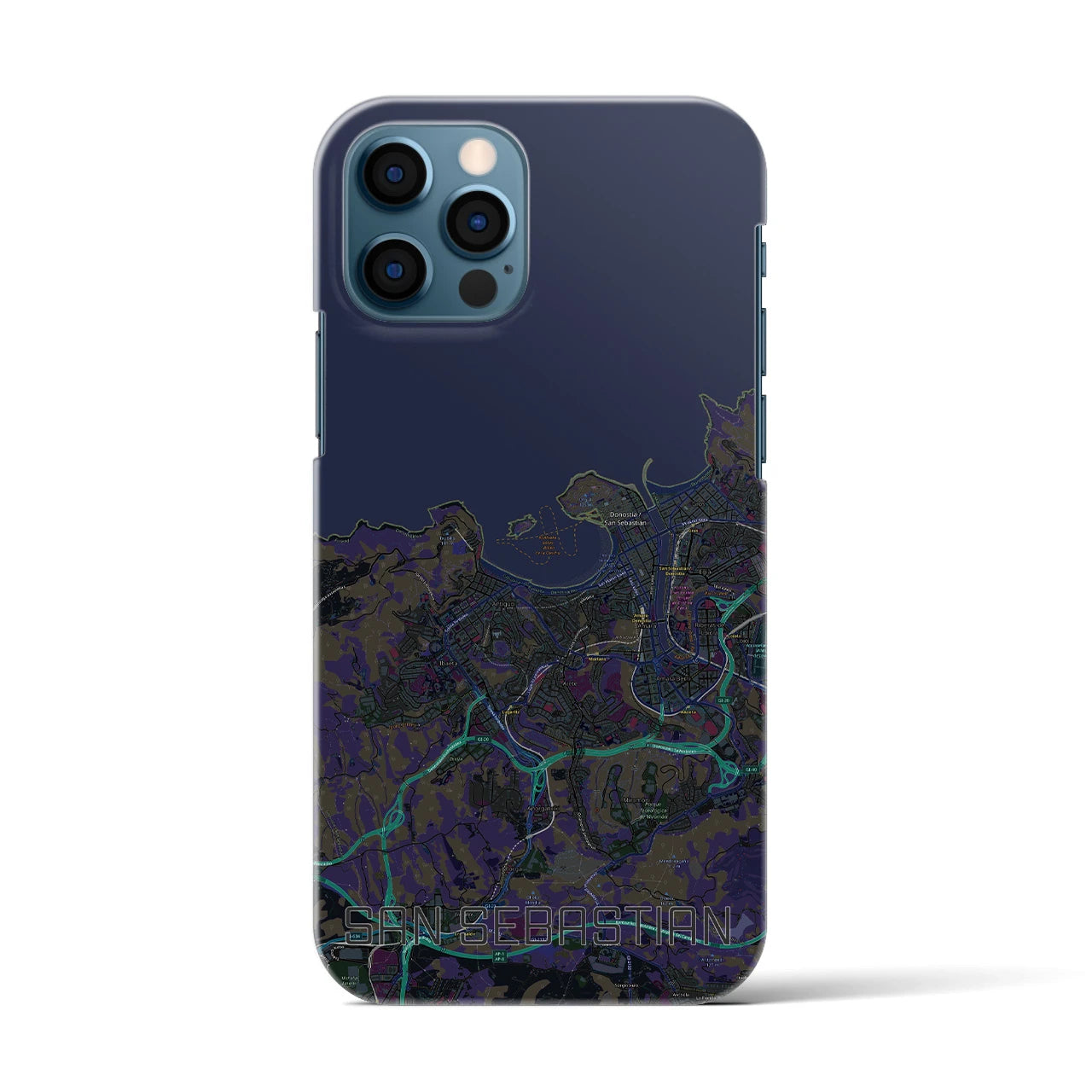 【サン・セバスティアン(スペイン)】地図柄iPhoneケース(バックカバータイプ)