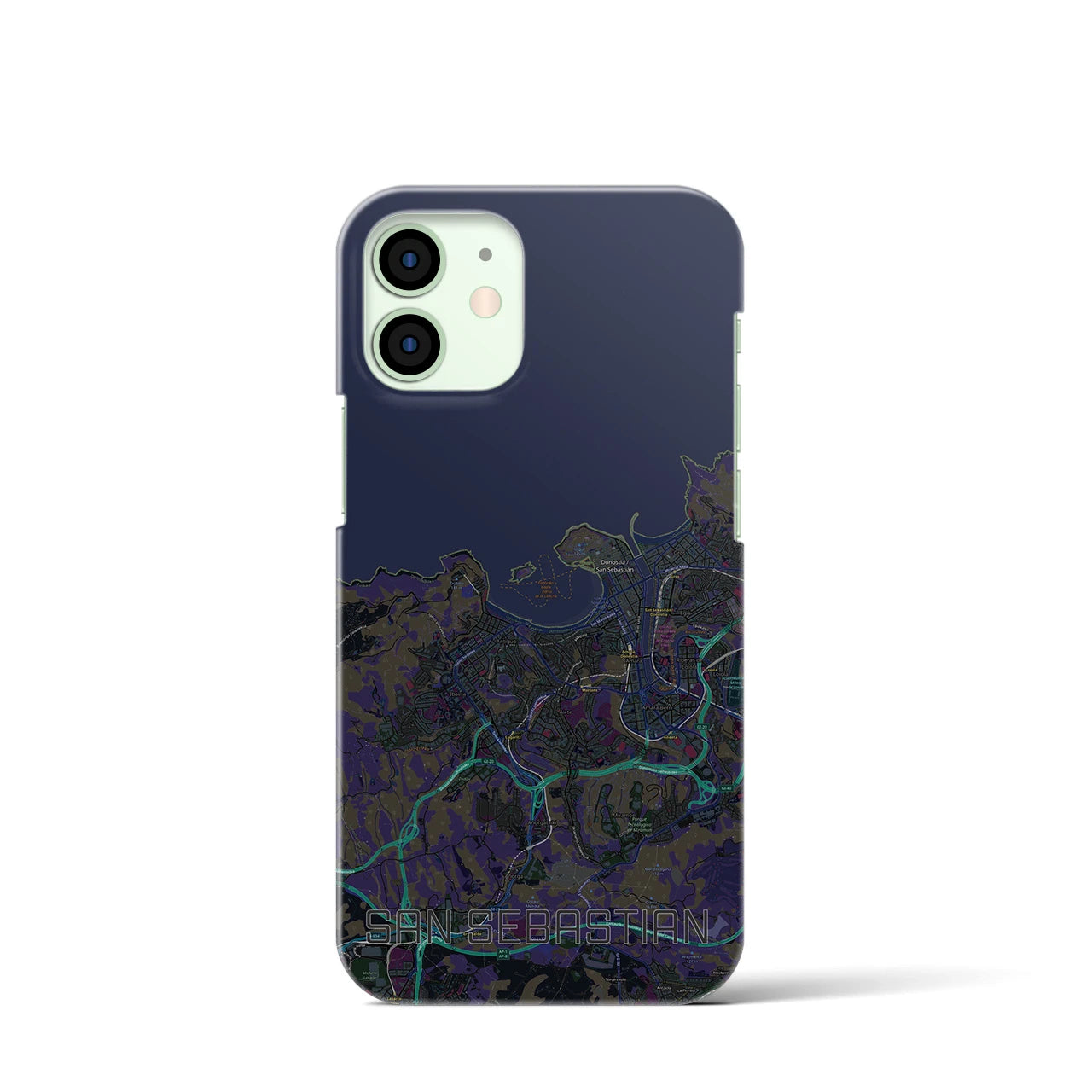 【サン・セバスティアン(スペイン)】地図柄iPhoneケース(バックカバータイプ)