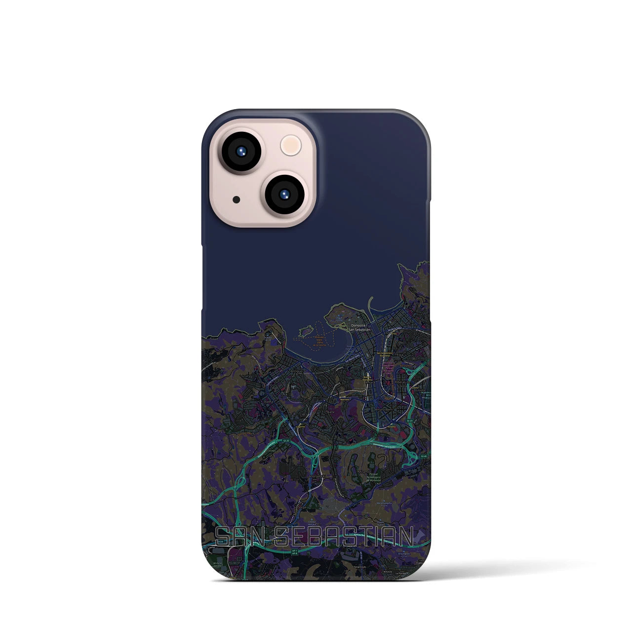 【サン・セバスティアン(スペイン)】地図柄iPhoneケース(バックカバータイプ)