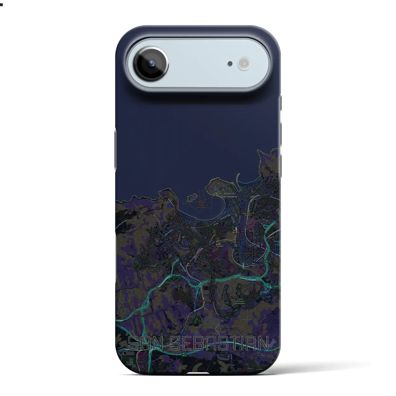 【サン・セバスティアン(スペイン)】地図柄iPhoneケース(バックカバータイプ)