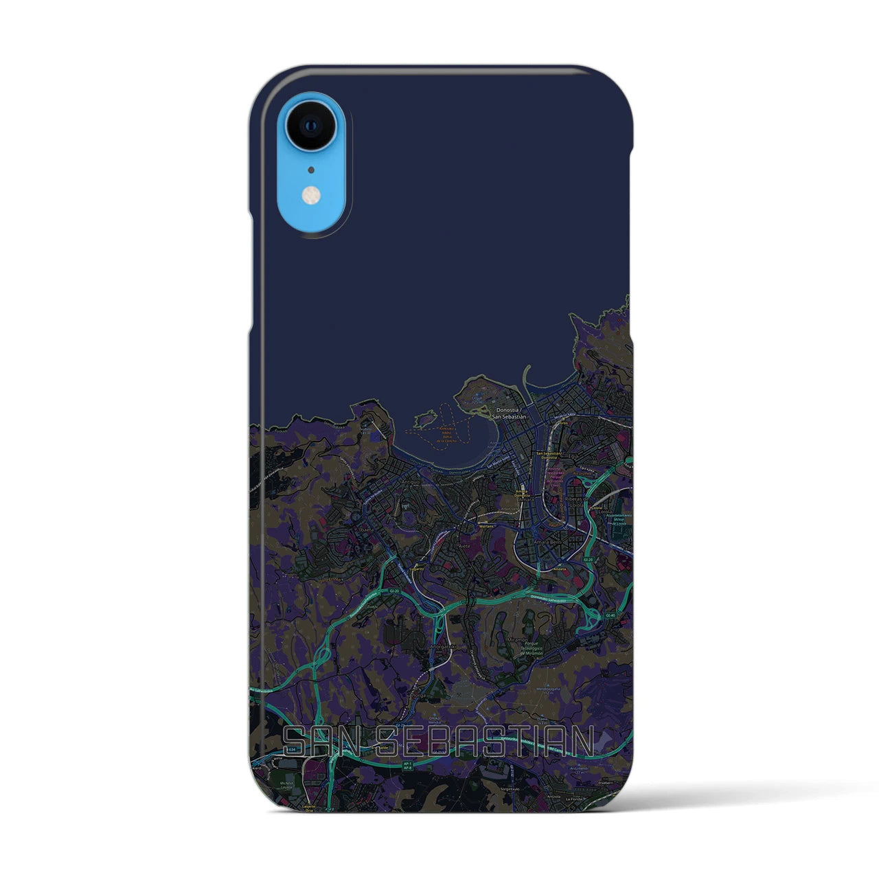 【サン・セバスティアン(スペイン)】地図柄iPhoneケース(バックカバータイプ)