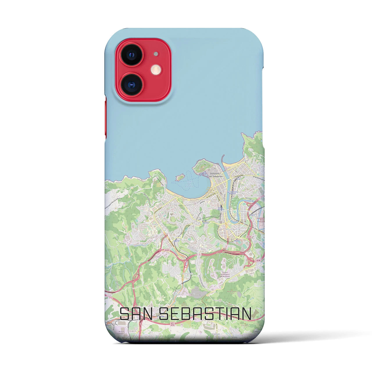 【サン・セバスティアン(スペイン)】地図柄iPhoneケース(バックカバータイプ)