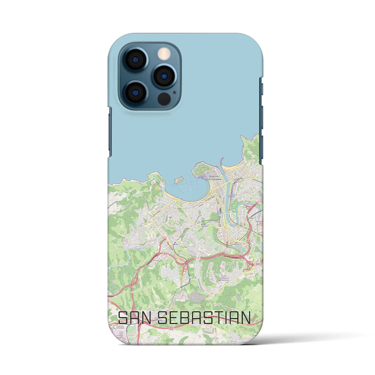 【サン・セバスティアン(スペイン)】地図柄iPhoneケース(バックカバータイプ)