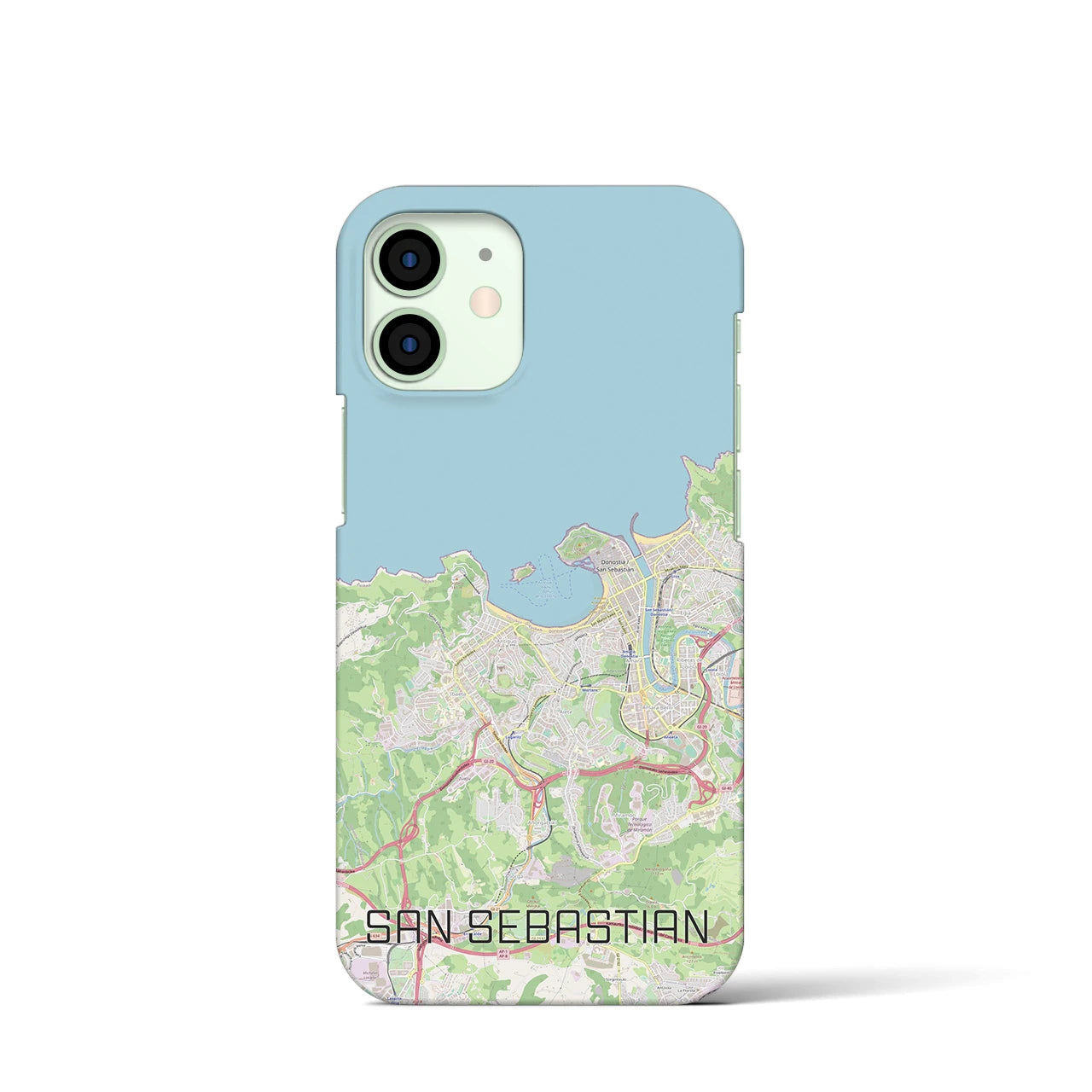 【サン・セバスティアン(スペイン)】地図柄iPhoneケース(バックカバータイプ)