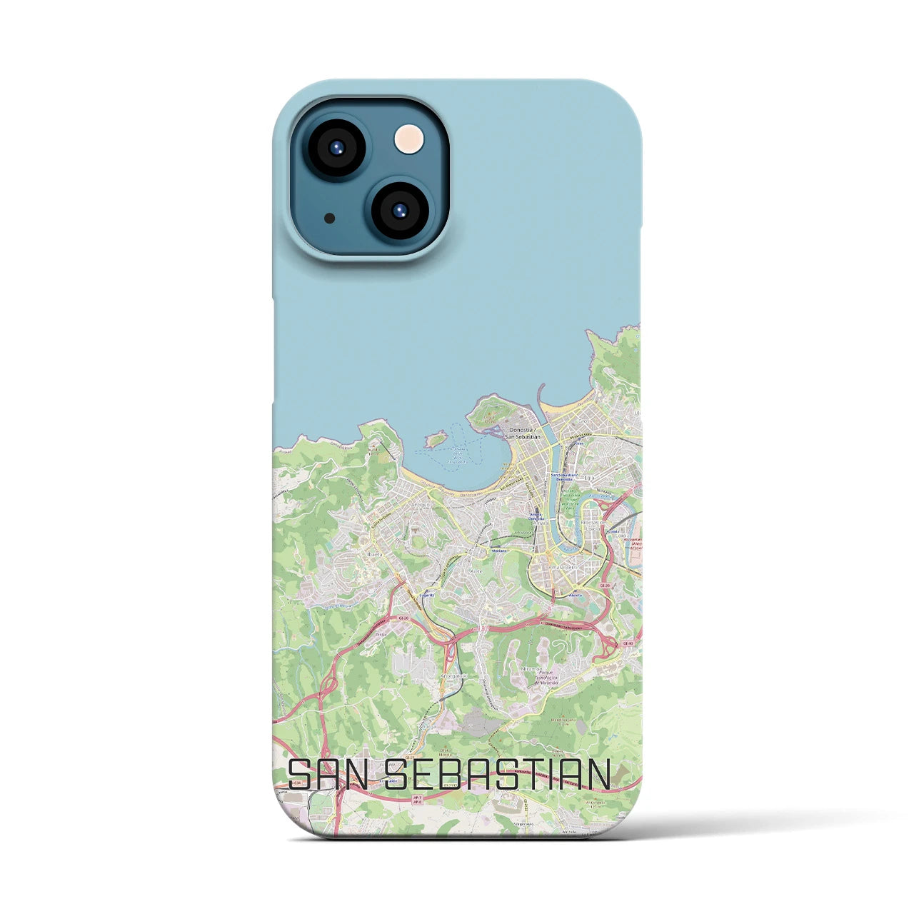 【サン・セバスティアン(スペイン)】地図柄iPhoneケース(バックカバータイプ)