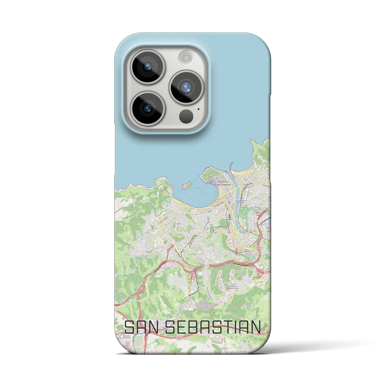 【サン・セバスティアン(スペイン)】地図柄iPhoneケース(バックカバータイプ)