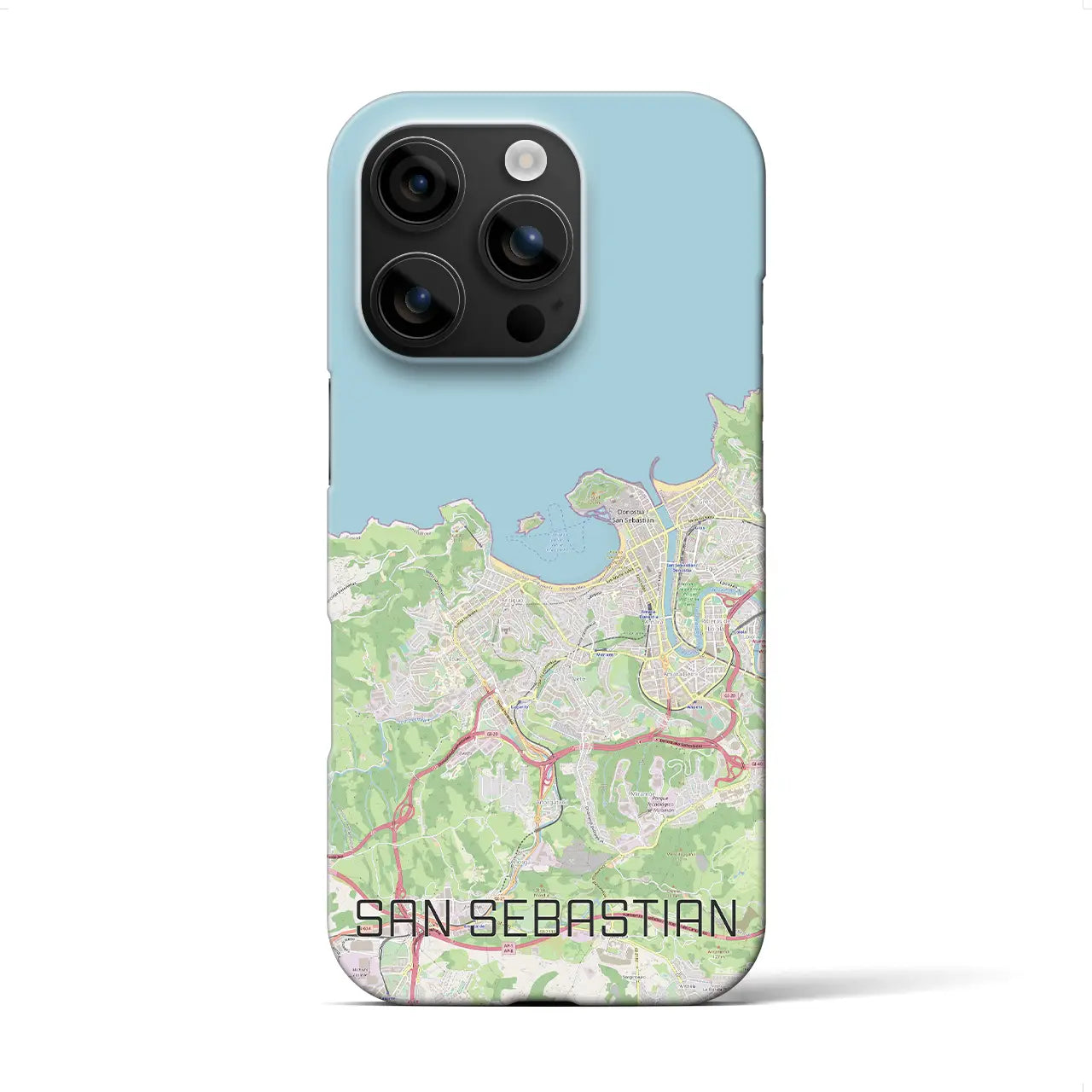 【サン・セバスティアン(スペイン)】地図柄iPhoneケース(バックカバータイプ)