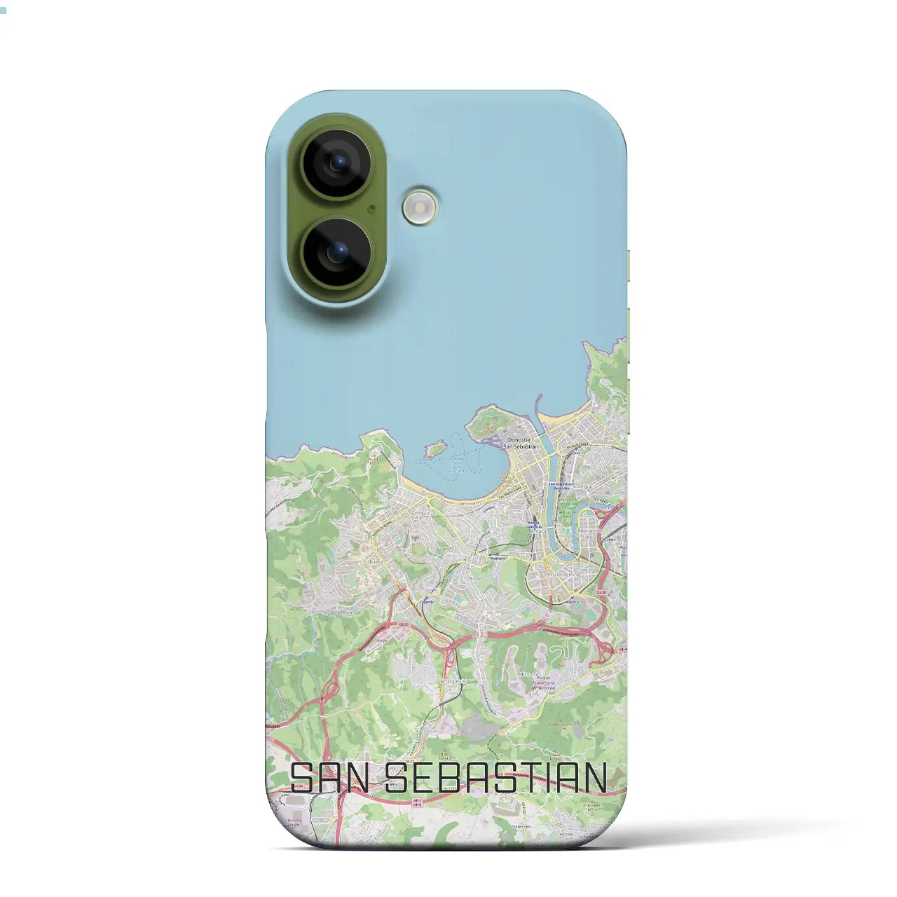 【サン・セバスティアン(スペイン)】地図柄iPhoneケース(バックカバータイプ)