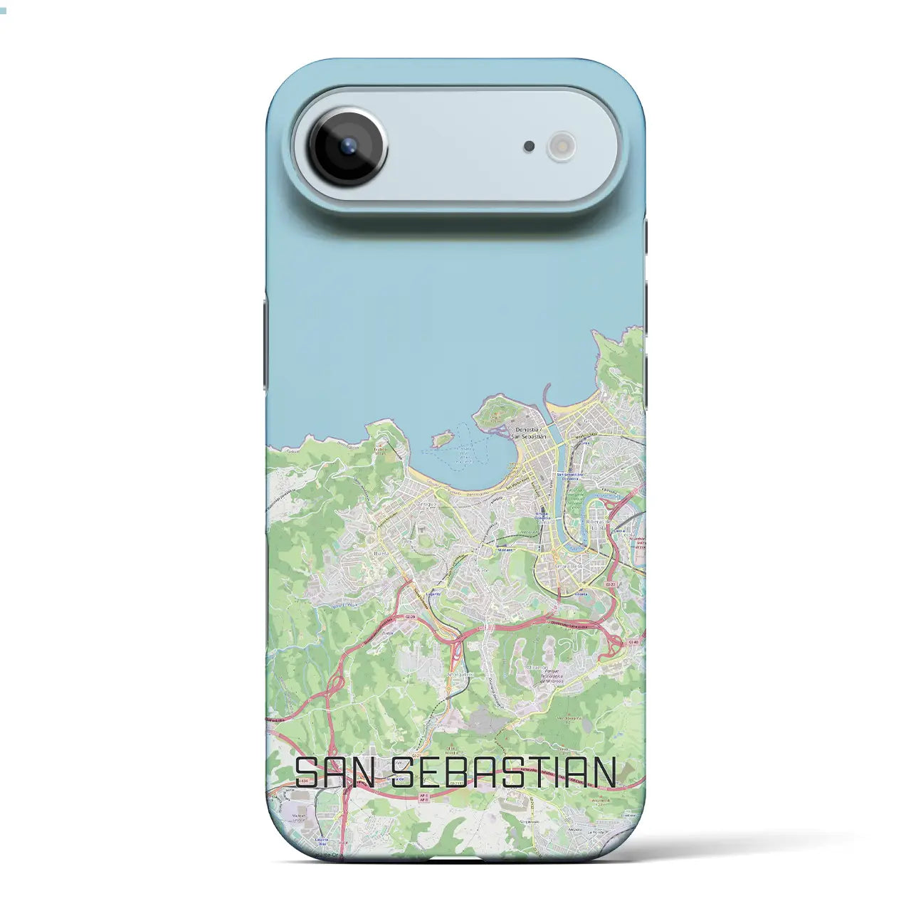 【サン・セバスティアン(スペイン)】地図柄iPhoneケース(バックカバータイプ)ナチュラル・iPhone 17 Pro Max 用