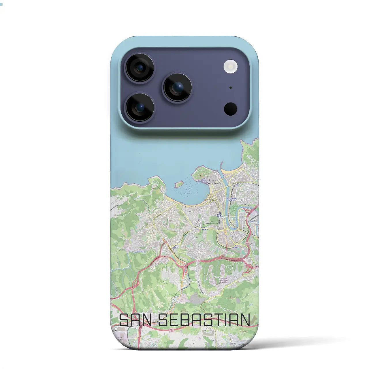 【サン・セバスティアン(スペイン)】地図柄iPhoneケース(バックカバータイプ)