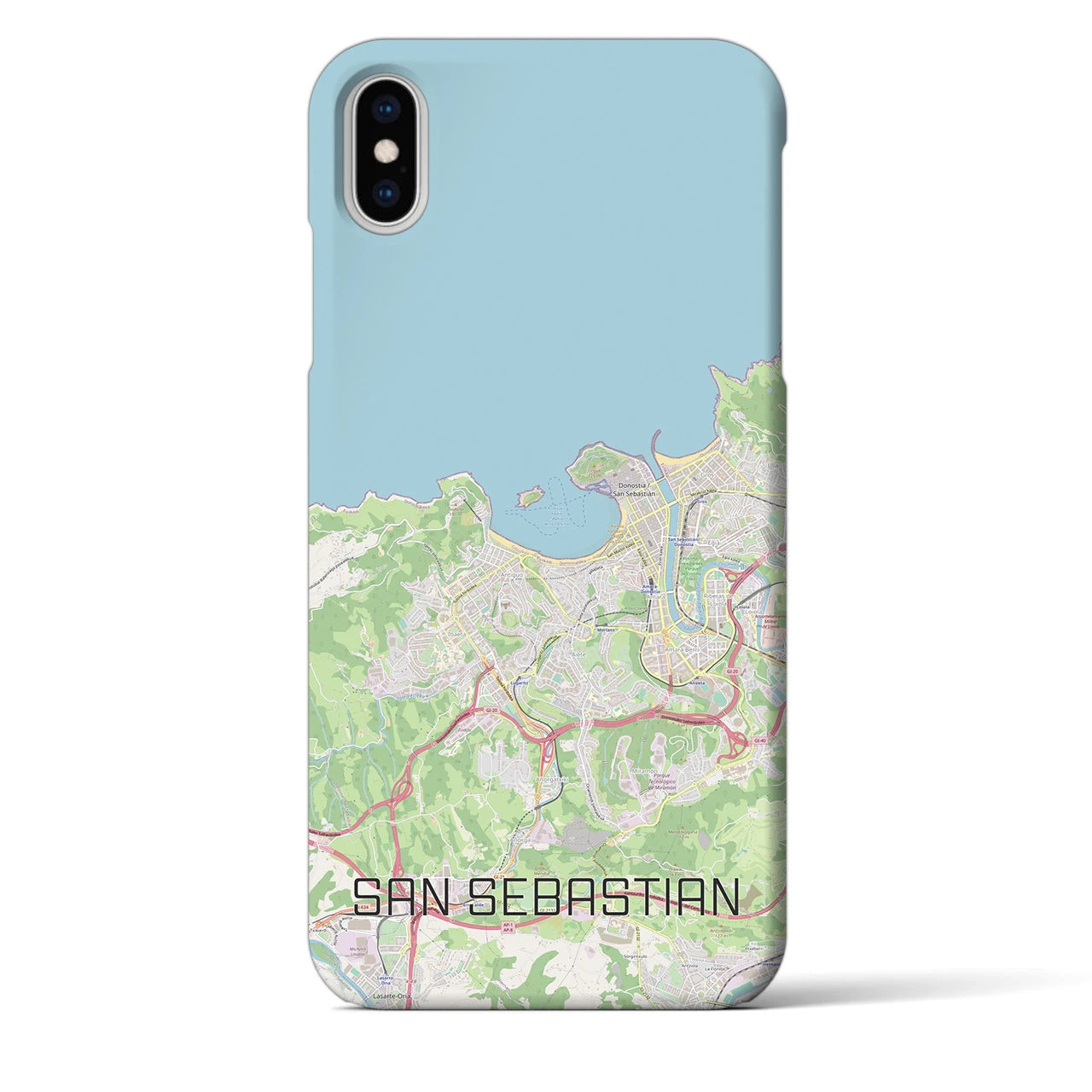 【サン・セバスティアン(スペイン)】地図柄iPhoneケース(バックカバータイプ)