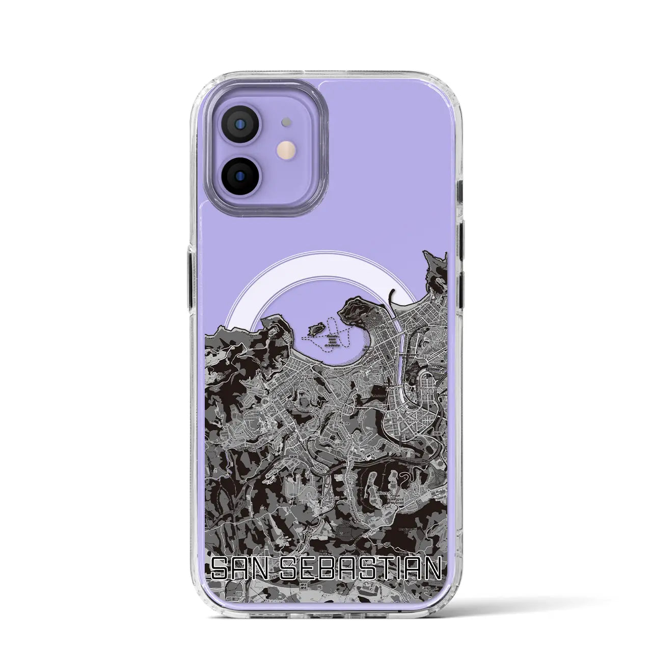 【サン・セバスティアン(スペイン)】地図柄iPhoneケース(MagSafeタイプ)