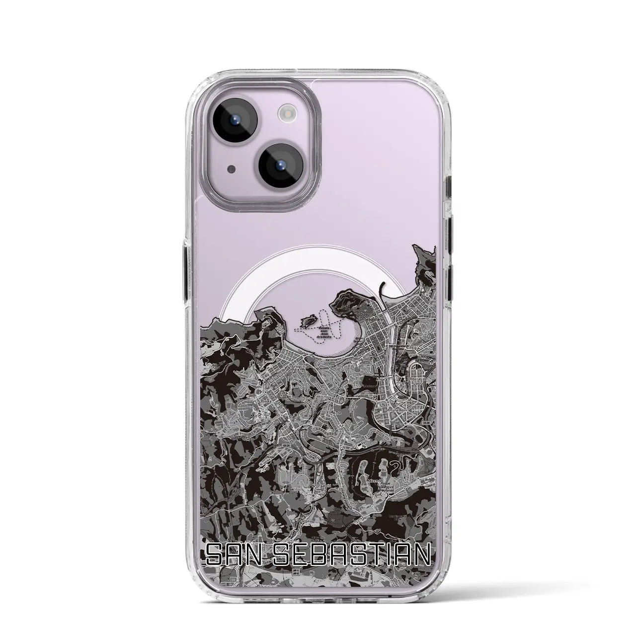 【サン・セバスティアン(スペイン)】地図柄iPhoneケース(MagSafeタイプ)