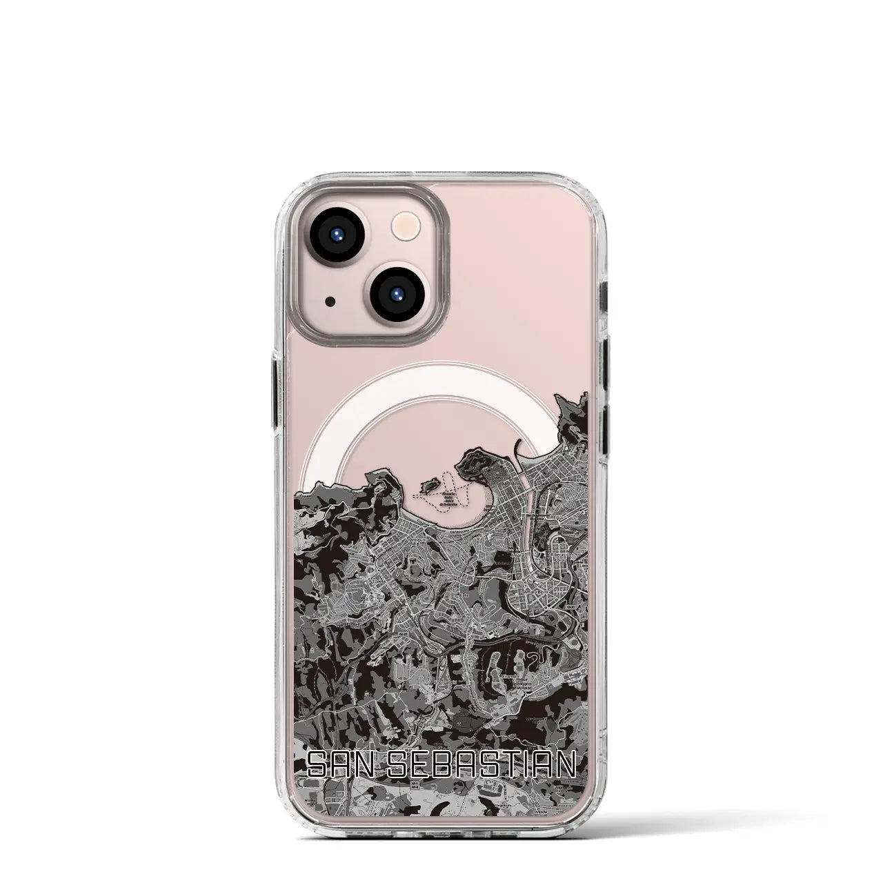【サン・セバスティアン(スペイン)】地図柄iPhoneケース(MagSafeタイプ)
