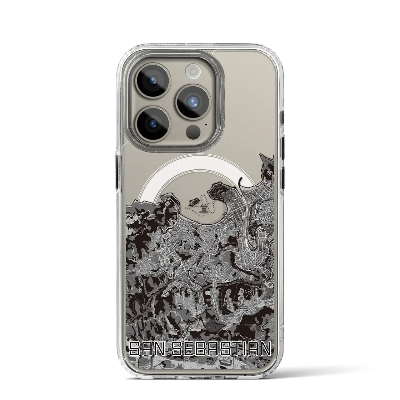 【サン・セバスティアン(スペイン)】地図柄iPhoneケース(MagSafeタイプ)