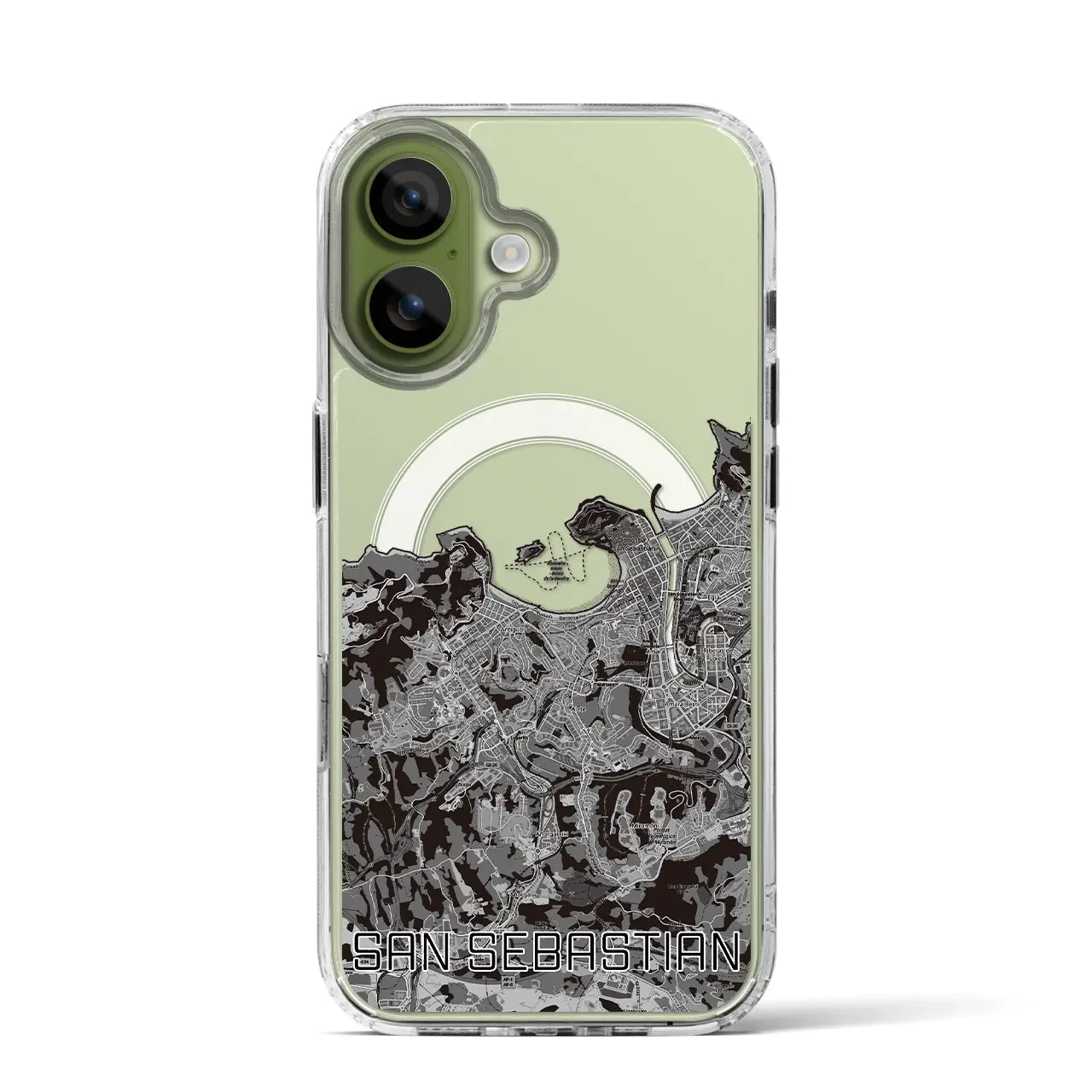 【サン・セバスティアン(スペイン)】地図柄iPhoneケース(MagSafeタイプ)
