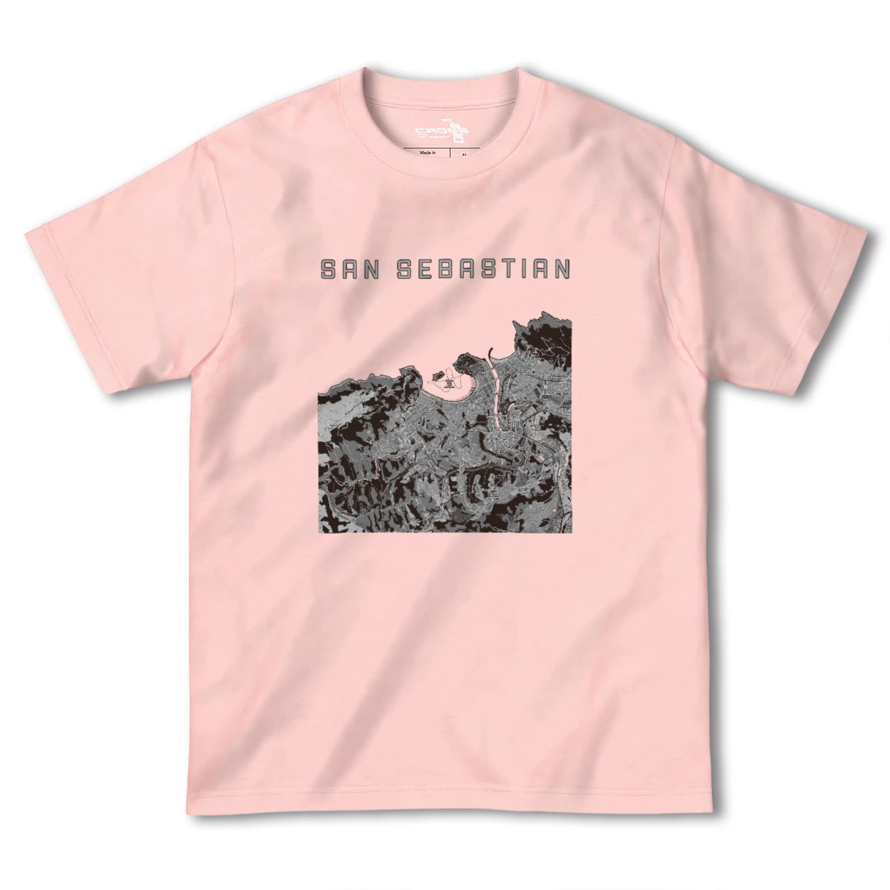 【サン・セバスティアン(スペイン)】地図柄ヘビーウェイトTシャツ