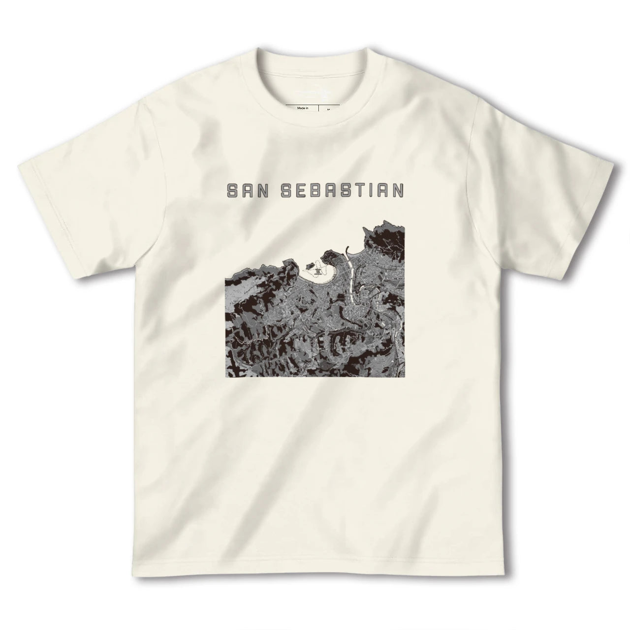 【サン・セバスティアン(スペイン)】地図柄ヘビーウェイトTシャツ