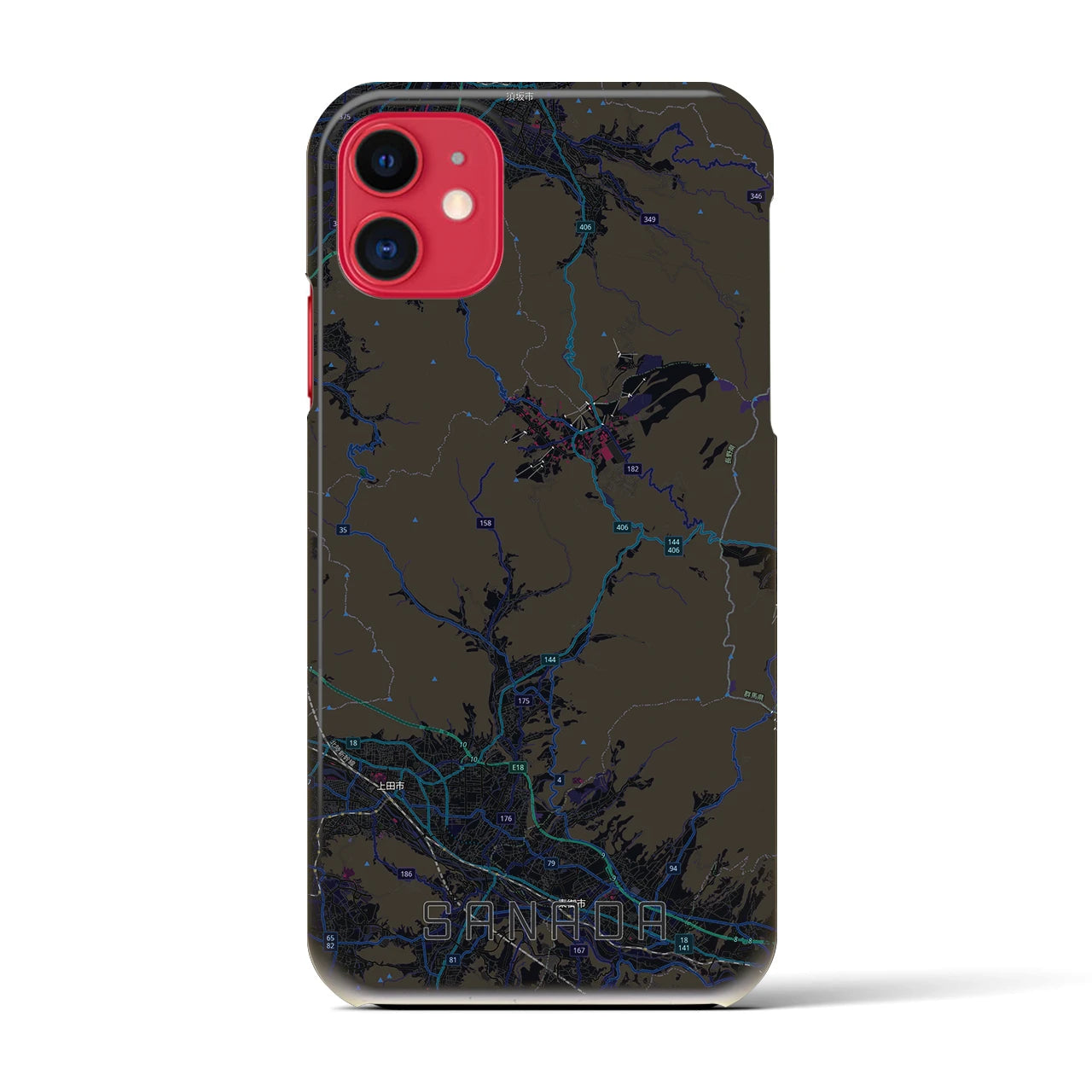【真田(長野県)】地図柄iPhoneケース(バックカバータイプ)