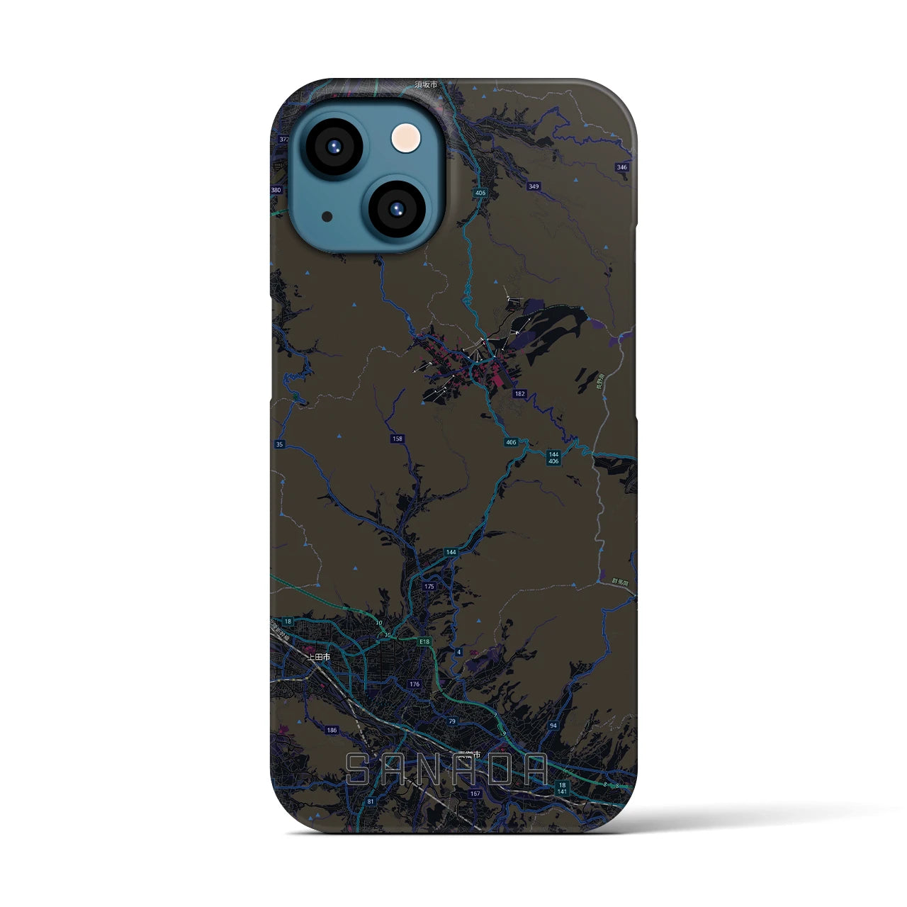 【真田(長野県)】地図柄iPhoneケース(バックカバータイプ)