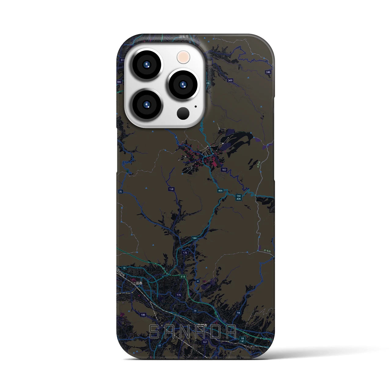 【真田(長野県)】地図柄iPhoneケース(バックカバータイプ)