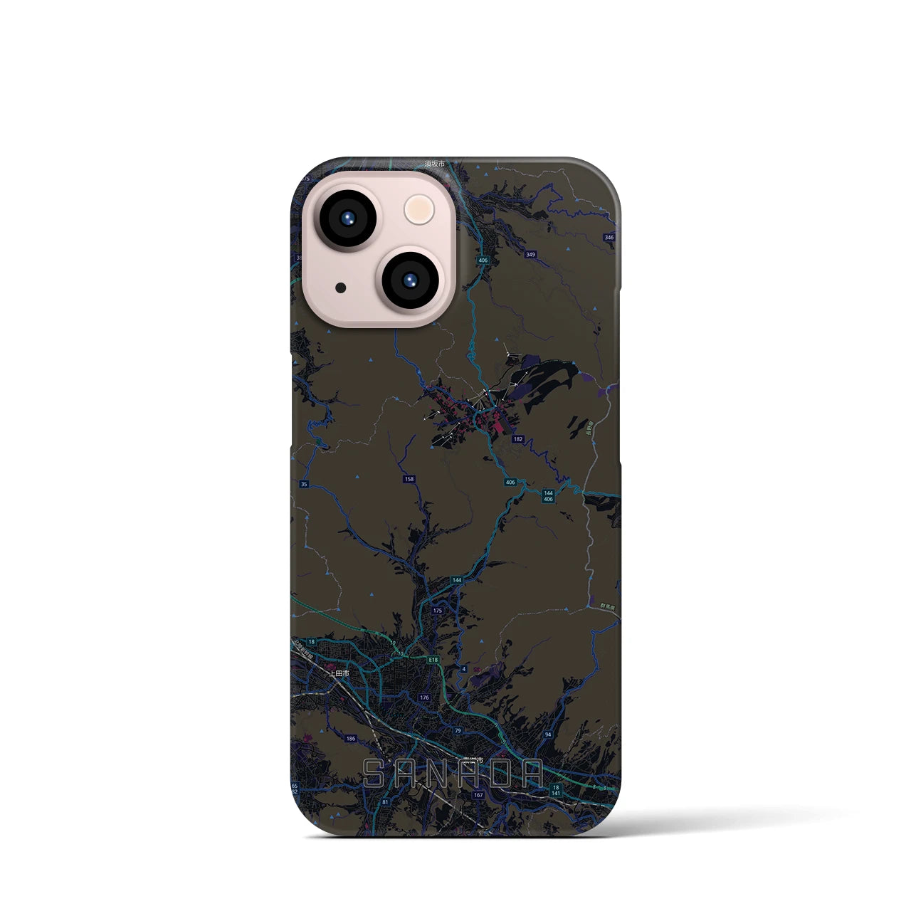 【真田(長野県)】地図柄iPhoneケース(バックカバータイプ)