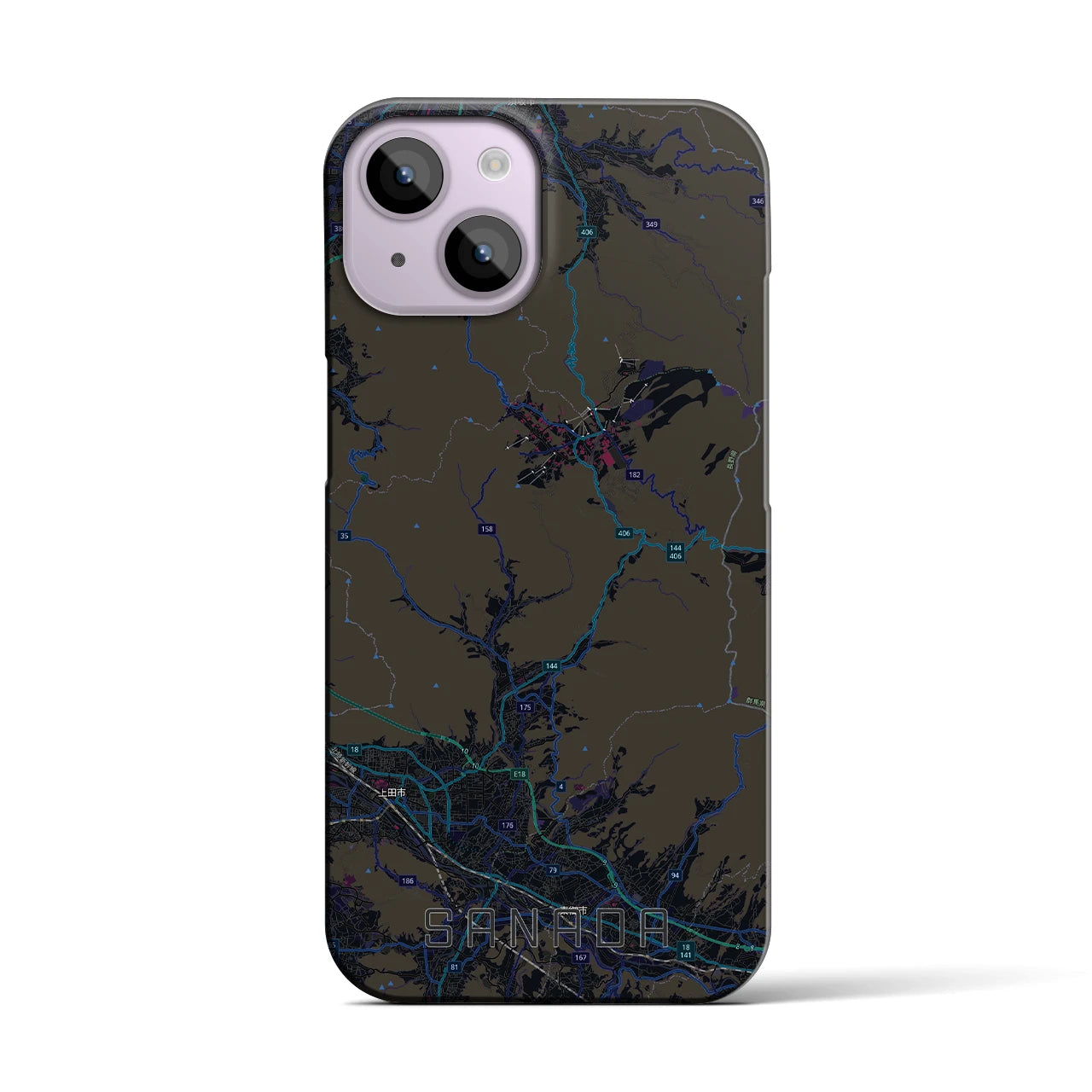 【真田(長野県)】地図柄iPhoneケース(バックカバータイプ)