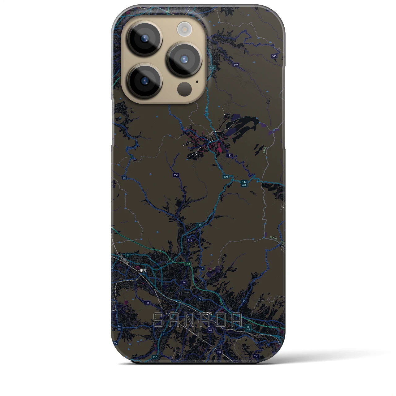 【真田(長野県)】地図柄iPhoneケース(バックカバータイプ)