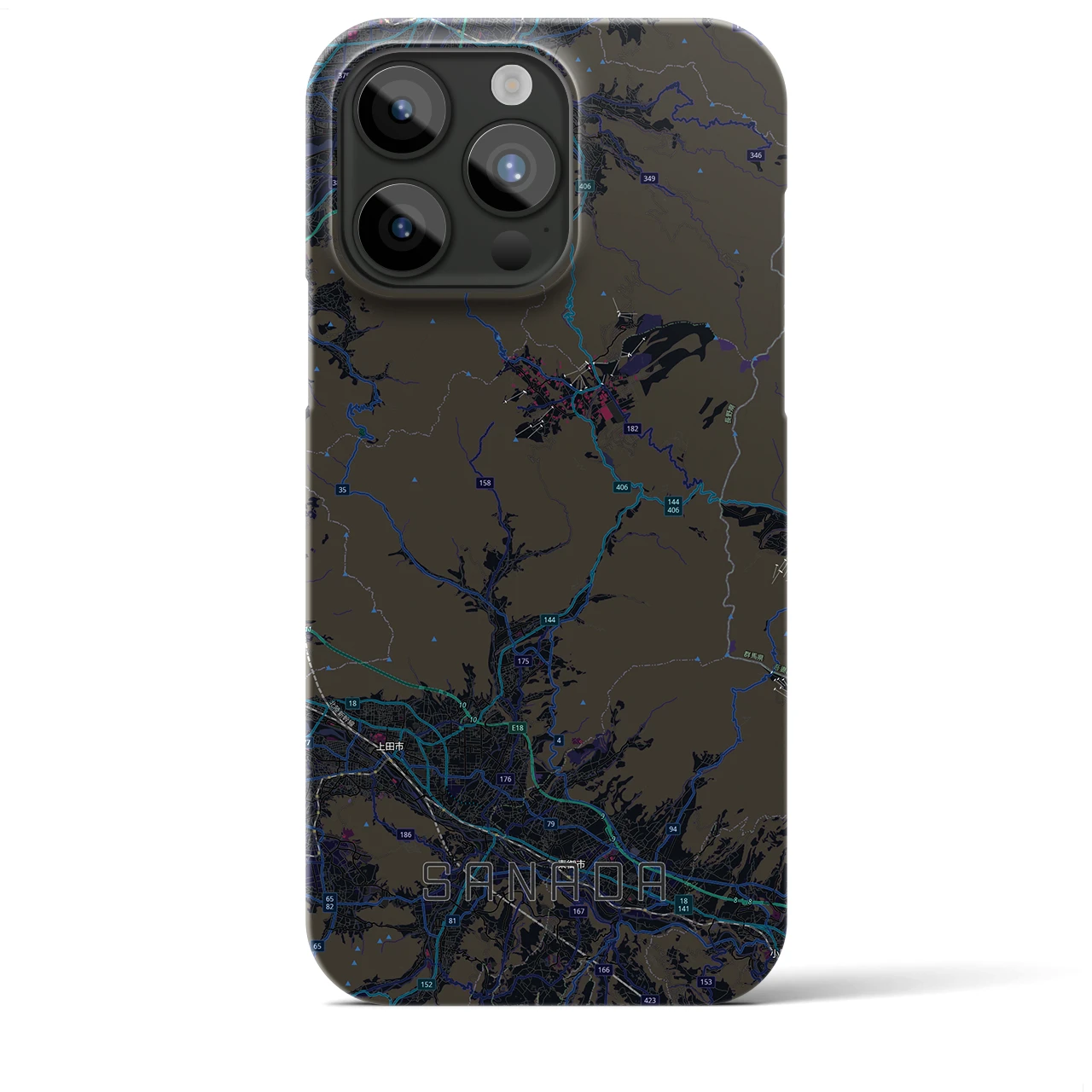 【真田(長野県)】地図柄iPhoneケース(バックカバータイプ)