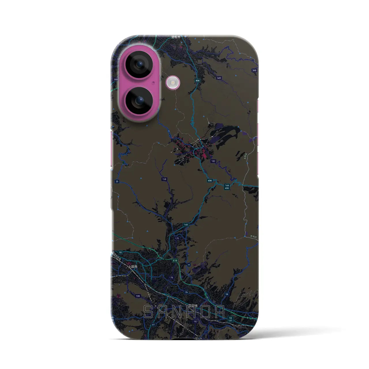 【真田(長野県)】地図柄iPhoneケース(バックカバータイプ)
