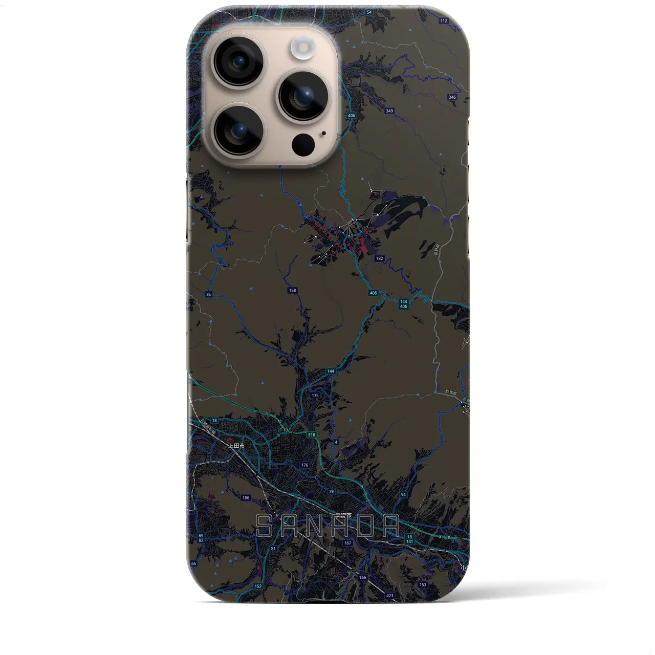 【真田(長野県)】地図柄iPhoneケース(バックカバータイプ)