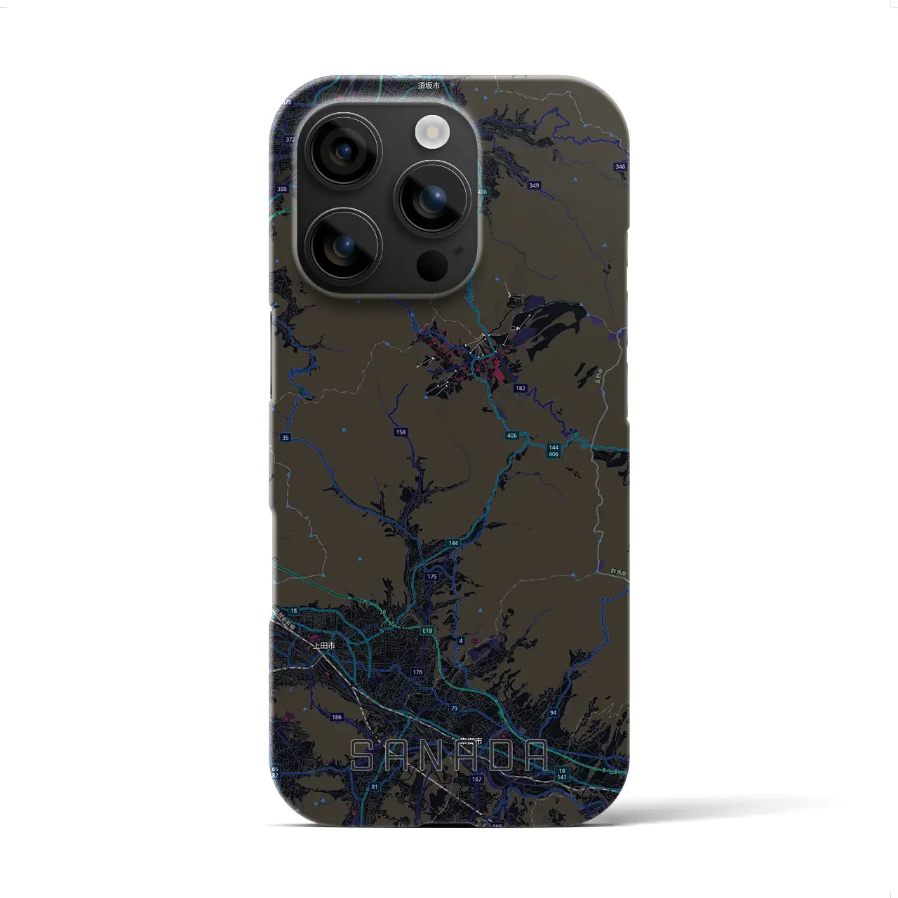 【真田(長野県)】地図柄iPhoneケース(バックカバータイプ)