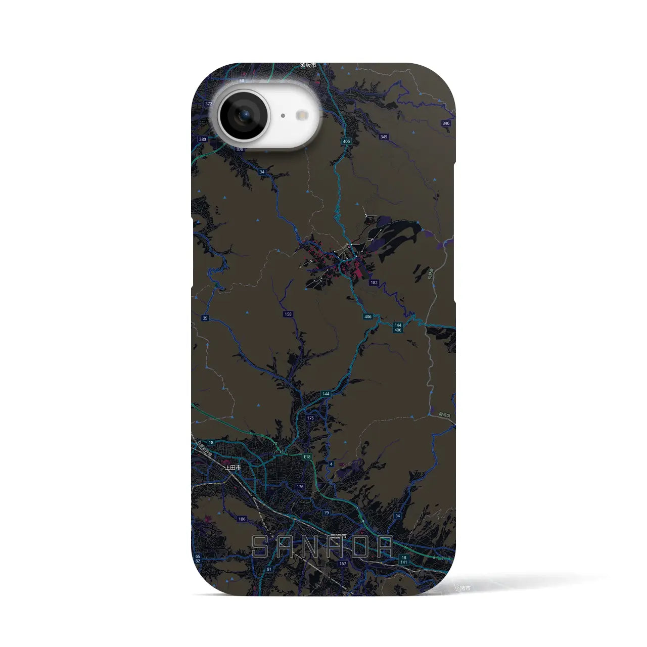 【真田(長野県)】地図柄iPhoneケース(バックカバータイプ)