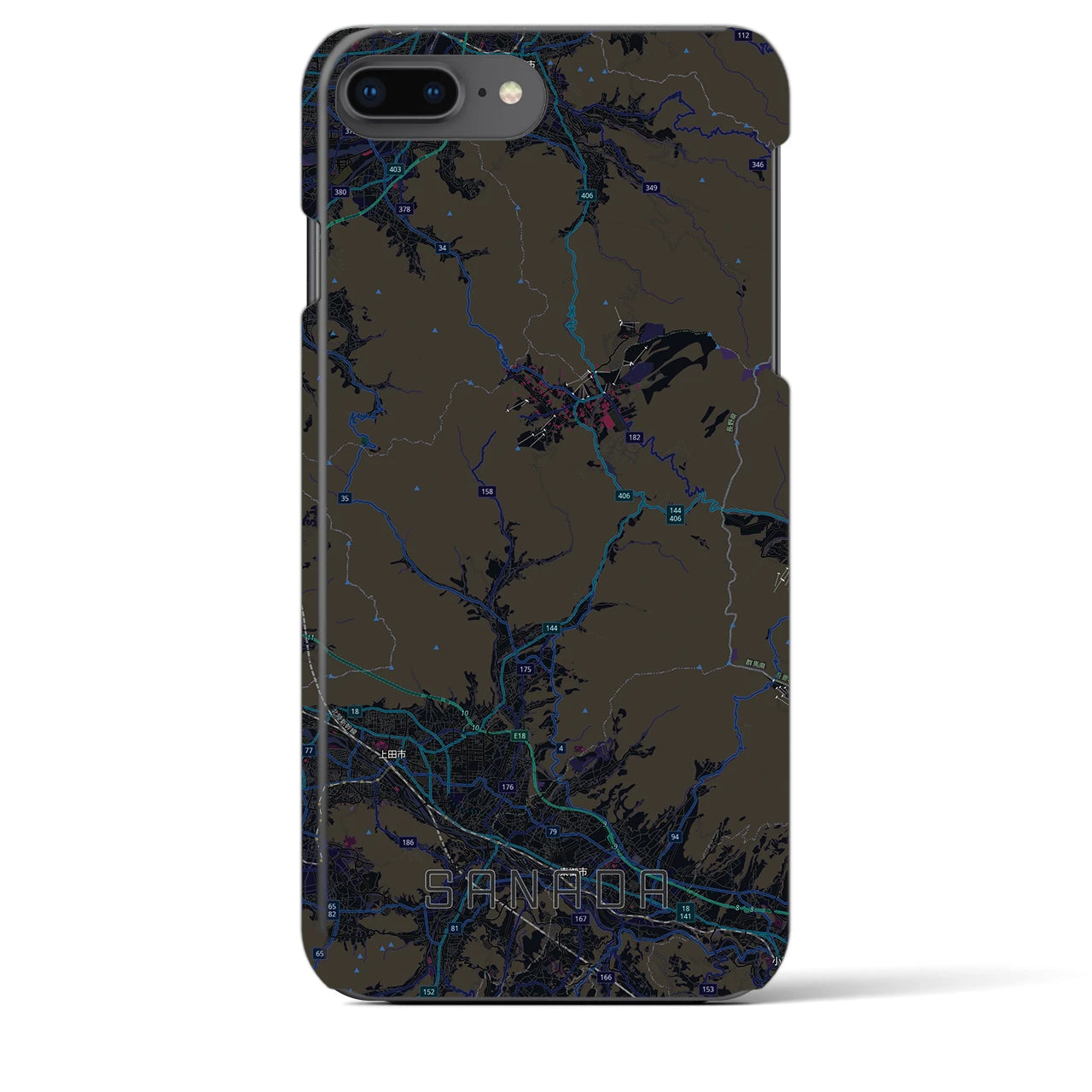 【真田(長野県)】地図柄iPhoneケース(バックカバータイプ)